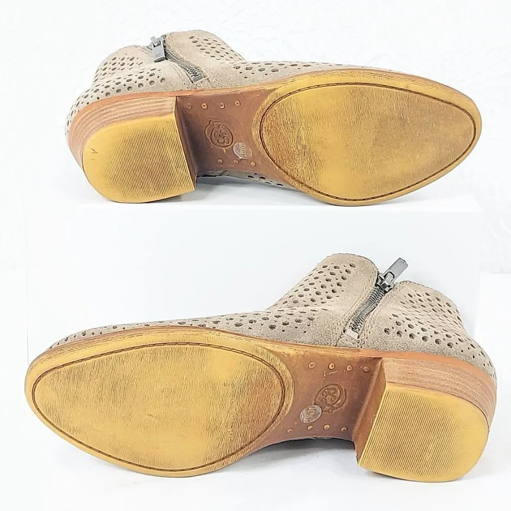 Lucky Brand Bayley2 Suede Perforated Ankle Bootie - Picture 3 of 7